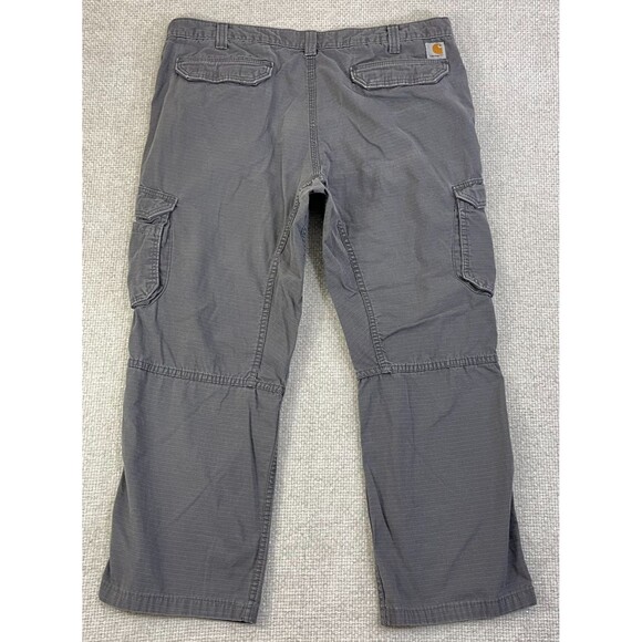Carhartt Force Cargo Pants Men's 40x27 Gray Relaxed Fit Ripstop Utility Workwear - Picture 3 of 10